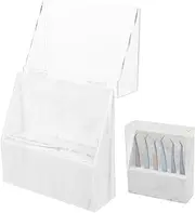 WOONEKY Acrylic Tweezers Rack for Eyebrow and Eyelash Extensions Practical Stand for Salon and Home Use Organize Tweezers and Scissors Display Holder for Beauty Tools
