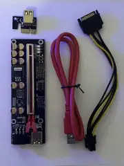 V016Pro GPU Riser Card PCIe 1x to 16x Extension Card LED Temperature Voltage New