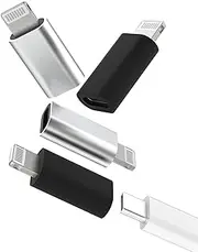 4Pack,USB C Female to Lightning Male Adapter,USB-C to Lightning Adapter,Lightning to USB C,Type C Cable Charger Adaptor for Apple iPhone 12 11 Mini PRO MAX XS XR X SE2 7 8Plus Ipad AIR USBC Charging