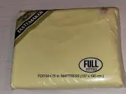 Vintage Kmart No Iron Muslin Tastemaker Yellow Full Fitted NEW NOS