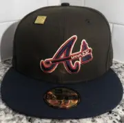 New Era CAPSULE Atlanta Braves 2017 Inaugural Season Fitted Hat Cap Size 7 1/4