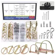 254Pcs Mixed Lynch Pins Linch Pins PTO Pins and Clevis Pins Cotter Pin Hairpi...