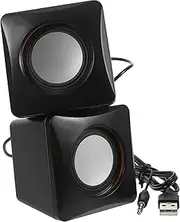 LABRIMP 1 Pair USB Powered Mini Speaker Compact Desktop Audio for Laptop Lightweight Portable USB Speaker for Home Office Easy to Clean for Music Lovers