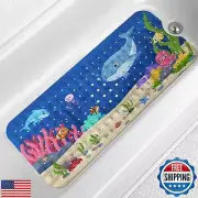 LNOND Bath Mat for Tub for Kids, Ocean Whale Kids Bathtub Mat, Kids Bath Mats