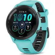 Garmin Forerunner 265 GPS Smartwatch, Aqua/Black