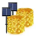 2 X 200 LED Copper Wire Solar String Lights Outdoor Garden Christmas Decorative