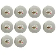 10Pcs Round Silver 29cm Board Tab Display Cupcake Pastry Cake Box Cardboard