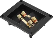 4 Copper Binding Post Terminal Cable Connector Speaker Terminal Box for Acoustic Applications, Speaker Components with Simple Installation and Wide Compatibility for Home and