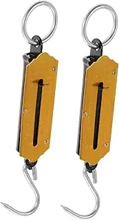 Outanaya Spring Scale Portable Luggage Weighing Hook 2pcs Set 12kg Range Easy to Hold No Battery Needed for Travel