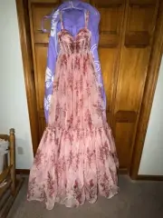 Sherri Hill Prom Formal NWT Blush/Red/Print 57208 Size 0
