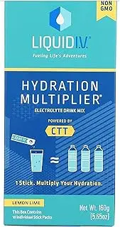 Liquid Iv, Hydration Multiplier Lemon Lime, 0.56 Ounce, 10 Pack