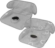 THINK GOOD TOTS Grey Piddle Pad 2-Pack – Waterproof Car Seat & Stroller Protector for Potty Training Toddlers & Babies, Machine Washable, Anti-Slip Backing, Universal Fit