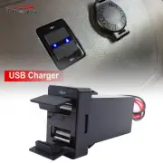 3A Dual USB Port Power Socket Charger Push Switch Fit Toyota Tacoma 4Runner RAV4