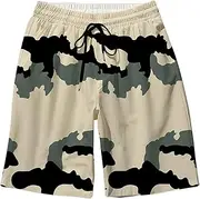[Generic] Penguin Board Shorts Quirky Digital Print Drawstring with Elastic Waist Casual Fashion Beach Shorts 5XL Pajama Shorts Men