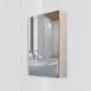 450-1500*720*150mm ABS Geneva Flat Oak Timber Wall Hung Light Oak Mirror Shaving Cabinet
