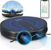 [Thamtu] Robotic Vacuum with Mop, Hidden Lidar Camera, Smart Navigation,Ultra-Thin,Ideal for Pet Hair and Home