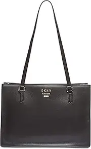 [DKNY] Whitney Center Zip Leather Tote (Black)