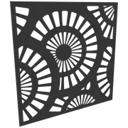 ProtectorAl 300-1200w x 300-1200h Dark Charcoal/Gloss White Sunburst Unframed Composite Deco Panel