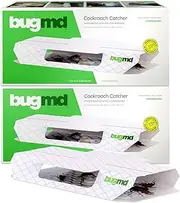 BugMD Cockroach Catcher (2 Pack, 24 Traps) - Indoor Cockroach Killer & Roach Trap, Sticky Trap for Insect, Glue Traps Pest Defense