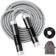 1LB Weighted Jump Ropes for fitness Women Men, Tangle-Free Ball Bearing Black