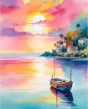 Paint by Numbers Kits for Adults-Landscape Paint by Numbers Adults,Sunsets Canva