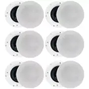 (Set of 6) Vaiyer 200 Watts 8 Ohm 6.5" 2-Way Mid Bass Woofer Ceiling Speakers