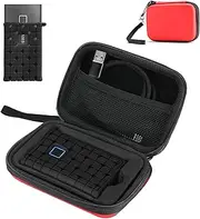 [ProCase] Samsung T7 / T7 Touch Portable SSD Carrying Case with Silicone Cover, Hard EVA Shockproof Storage Travel Organizer for Samsung T7 Touch Portable 500GB 1TB 2TB USB Solid State Drives -Red