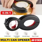 6 in 1 Bottle Jar Manual Can Opener Manual Cap Lid Kitchen Camping Outdoor Tool