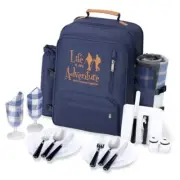 Best Friend Birthday Gifts Picnic Basket, 24L Insulated Picnic 2 Persons Blue