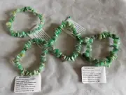 Natural Chrysoprase Gemstone Chip Bracelets by Healing Light Stones