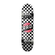 Rad Board Co Complete Skateboard Dude Crew Checkers Black/White Old Graphic 02