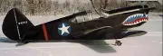 Rowley P-40F Homebuilt Aircraft Mahogany Wood Model Large New