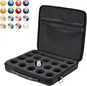 Pool Bag American Black Eight Storage Bag Case Canvas Foam Can Hold 17 American s with Plastic Handle and Retractable Strap Billiard Accessories