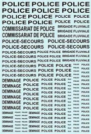 Police Lettering Black 1:43 Decal