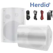 Grab 2 Herdio 5.25"Wired 300W Waterproof Bluetooth Patio Speakers for Wall Mount