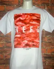 MENS NEFF BREAKFAST BACON WHITE T-SHIRT SIZE XL