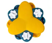 yellow--Rotating Tornado Puzzle Slow Food Bowl Dog Turntable Training Puzzle Dog Toy