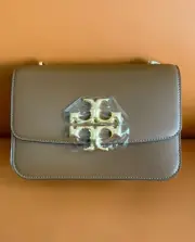 TORY BURCH Eleanor Convertible Shoulder Bag Moose 83009 Authentic $748