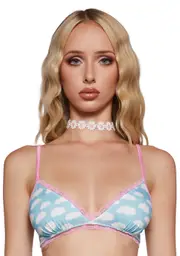 [dELiA*s by Dolls Kill] Such A Babe Knit Bralette - Blue
