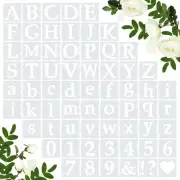 Plastic Painting Stencils Reusable and Symbols 65 Pcs 4 Inch Letters Numbers