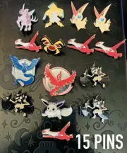 Official Pokemon Enamel Pin Set ✨ 2’ Inch Collectibles 15 Pins EeVee New