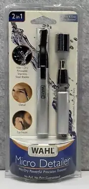 WAHL Micro Detailer Wet/Dry Powerful Precision Trimmer Beard Nose Hair Eyebrow