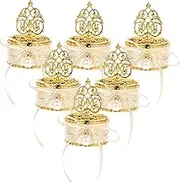 Zerodeko 12pcs Box Box Happy Organizer Party Jewelry Decorations Bag Velvet Money Clear Lid Festoon Presents Packaging Cookie Ring Bin Plastic