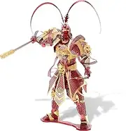 Piececool 3D Metal Puzzles Wukong Figure Model Kits, The Monkey King Models Building Kit for Adults, Brain Teaser DIY 3D Metal Model Kits for Teens Students, Great Birthday Gifts, 166 Pcs