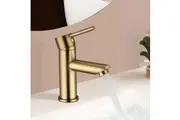 ACA Basin Tap Gold Brushed Bathroom Sink Faucets Vanity Sink Tap Brass mixer tap Round handle WELS