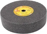 uxcell 8" Dia 2" Thick 5P 180 Grit Nylon Fiber Wheel Abrasive Polishing Buffing Disc Black