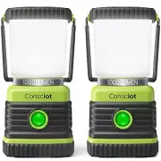 "LED Camping Lantern, Consciot Battery Powered Camping Lights, 1000LM, 4 Ligh...