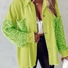 Women's Patchwork Jacket - Beaded, Stylish, Elegant for Casual Wear