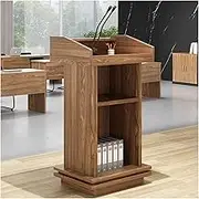 Presentation Podium, Solid Wood Pulpits for Churches - Podium Wood Stand Lectern Stand with Storage Shelf,Standing Desk for Speakers Lecterns & Podiums