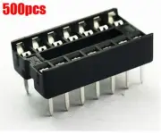 500Pcs Solder Type 14 Pin Dip Sip Socket Adaptor New Ic no